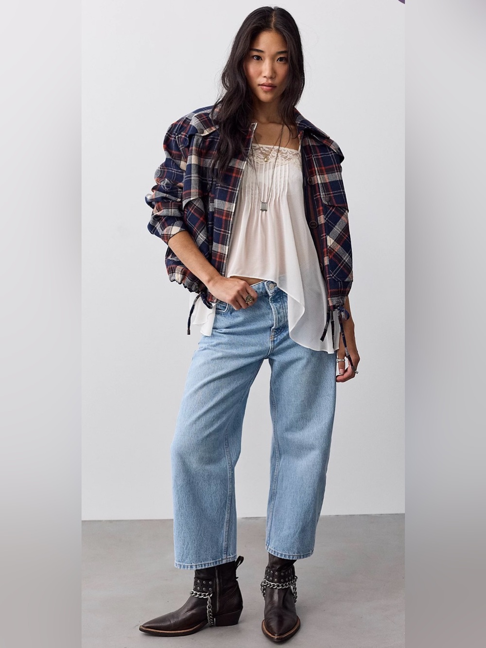 We the Free People 27 Deep Trance Dropped Boyfriend Jeans Light Blue Faded $128
